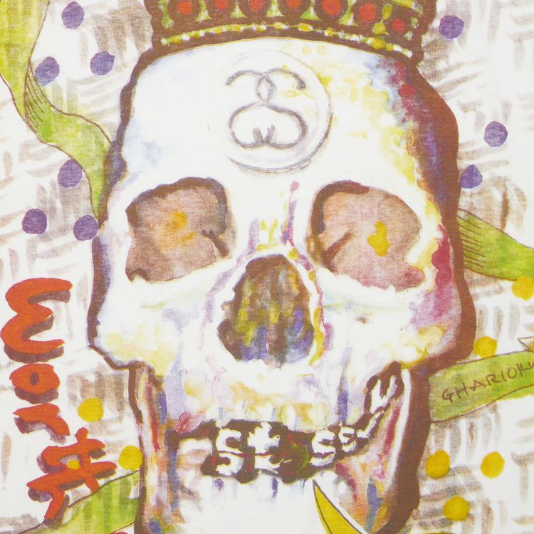 Stussy Custom Made Ghariokwu Lemi Skull Tee White