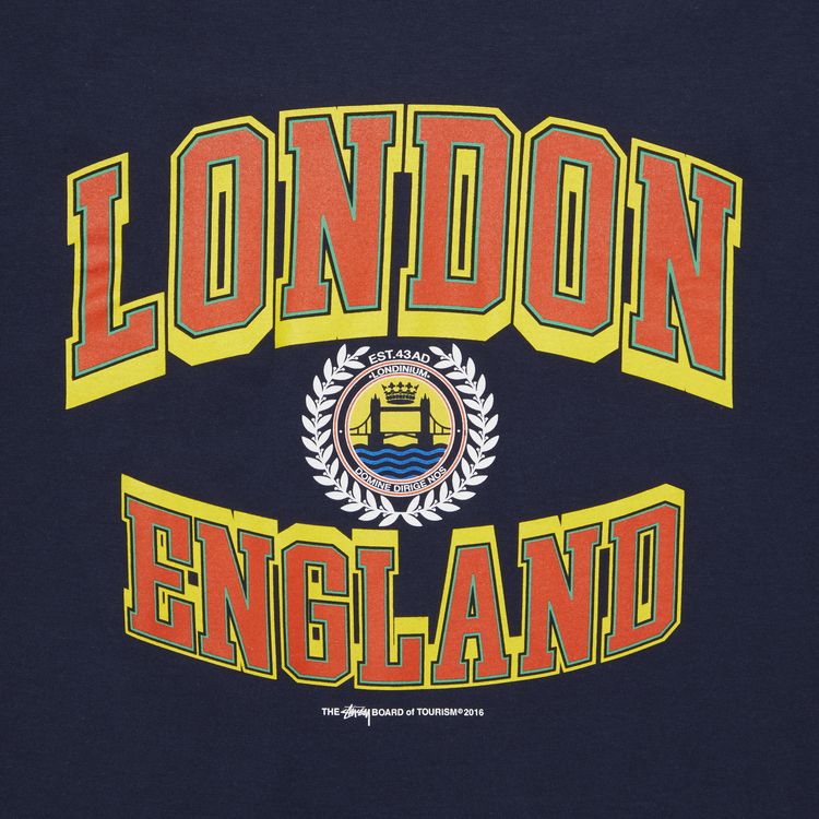 Stussy London England Tee Navy
