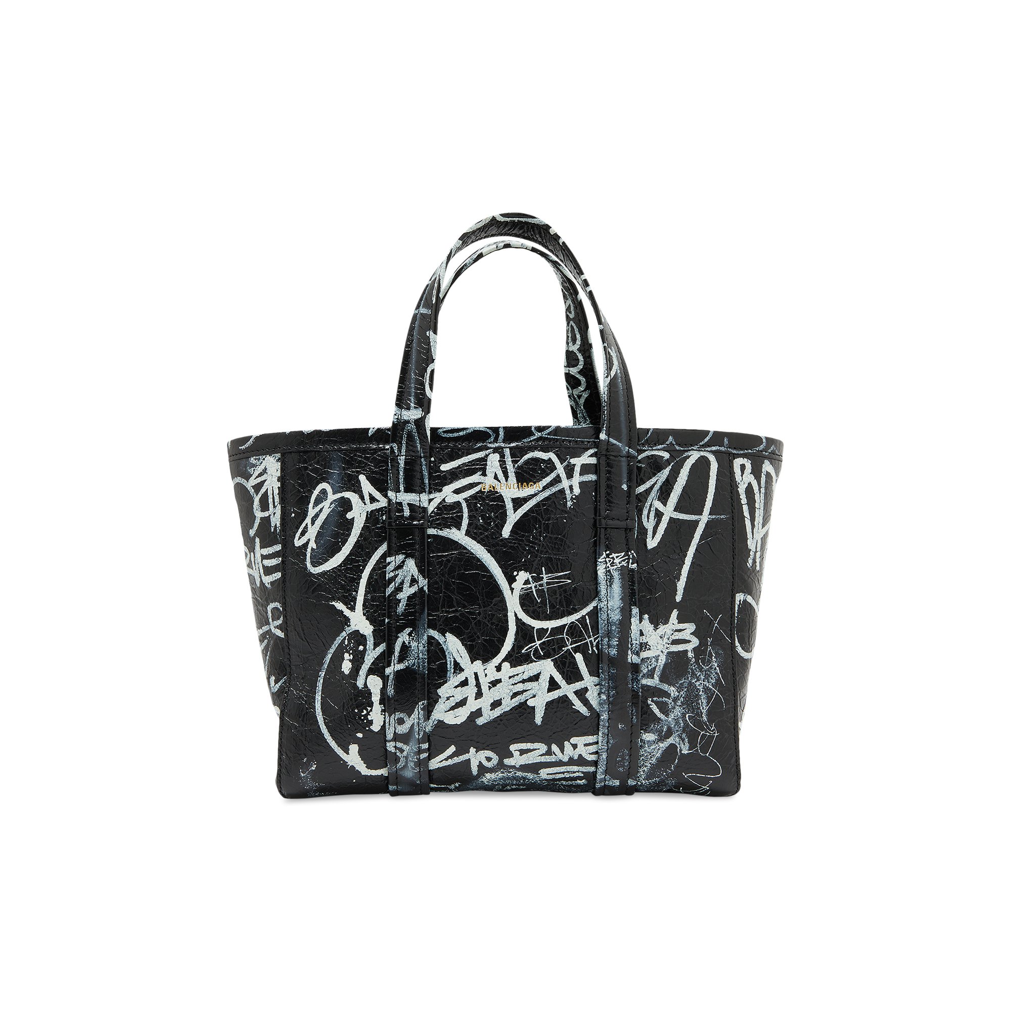 Navy cabas leather tote Balenciaga Black in Leather  31595645