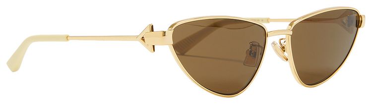 Bottega Veneta Turn Cat Eye Sunglasses GoldBrown