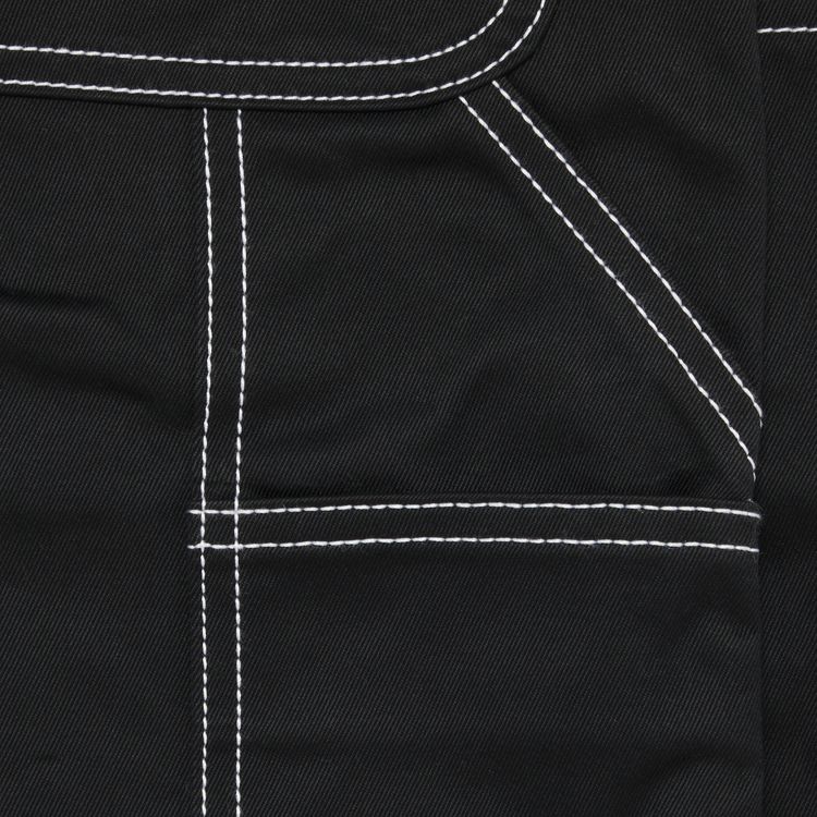 Heron Preston White Stich Canvas Carpenter Pant Black