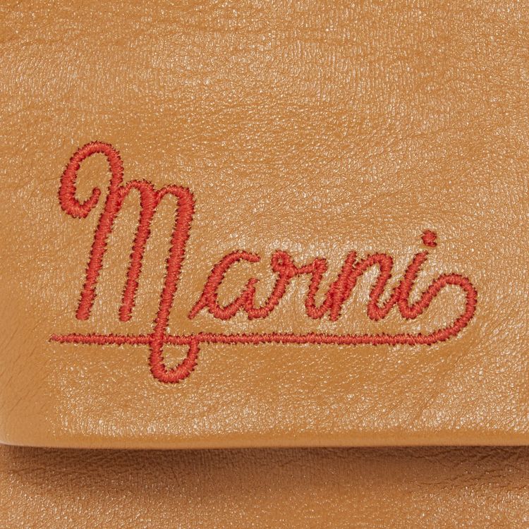 Marni Leather Gloves Brown