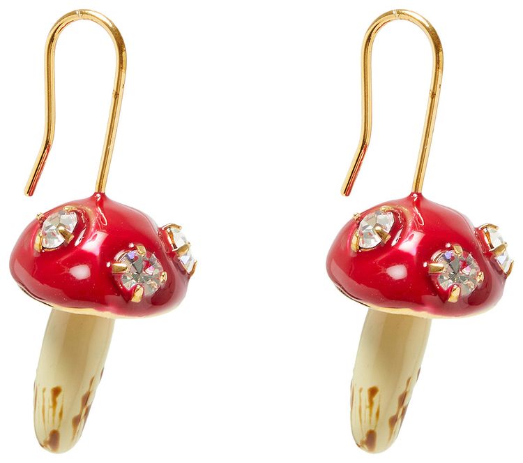 Marni Mushroom Earrings RedGold