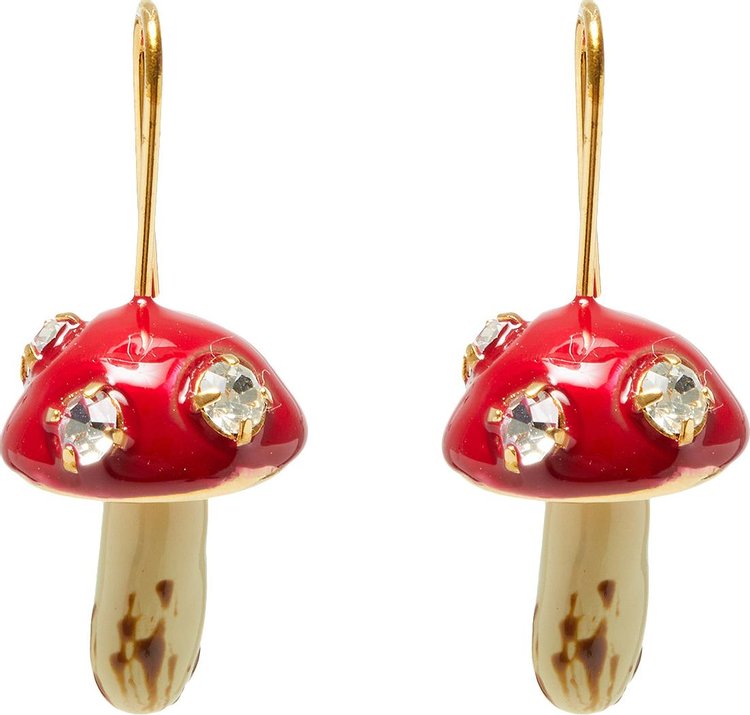 Marni Mushroom Earrings 'Red/Gold'