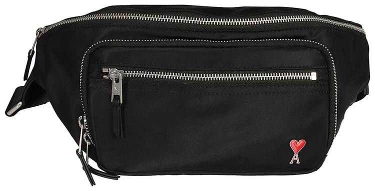 Ami Heart Logo Waist Bag Black