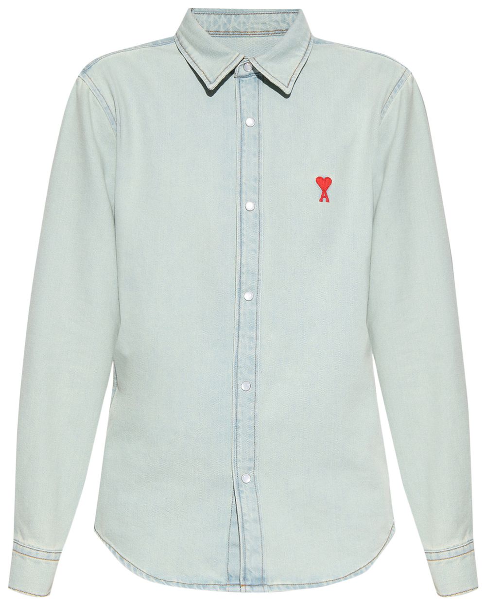 Ami Denim Shirt Bleached Blue