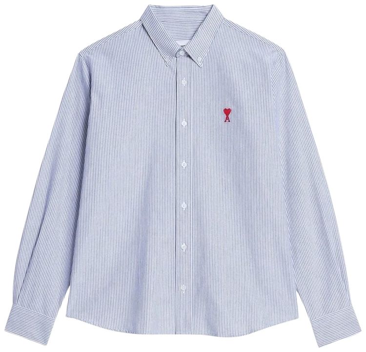 Ami Button Down Shirt Nautic BlueNatural White