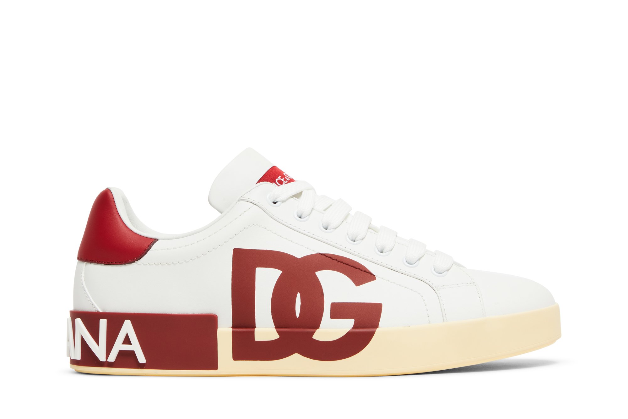 Buy Dolce u0026 Gabbana Portofino Low 'DG Logo Print - White Red' - CS1772  AC330 8E055 | GOAT