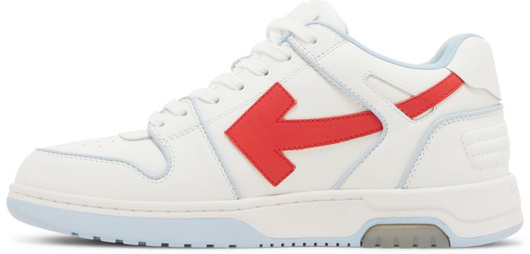 Off White Out of Office Outlined   Light Blue Red