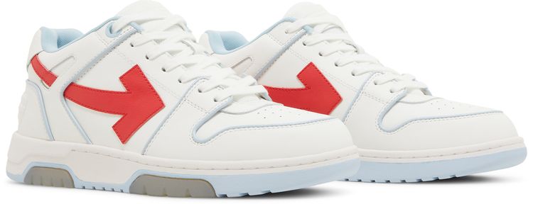 Off White Out of Office Outlined   Light Blue Red