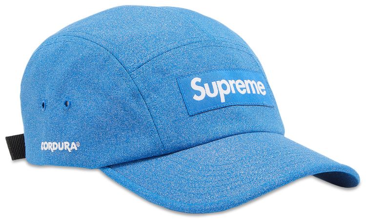 Supreme Glitter Cordura Camp Cap Light Royal