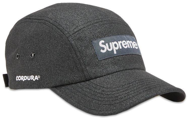 Supreme Glitter Cordura Camp Cap Black