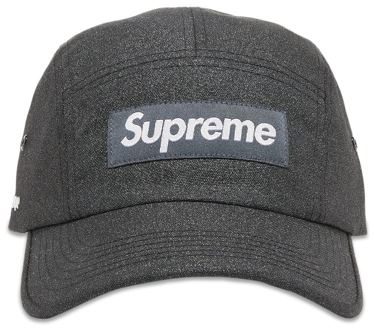 Supreme Glitter Cordura Camp Cap Black