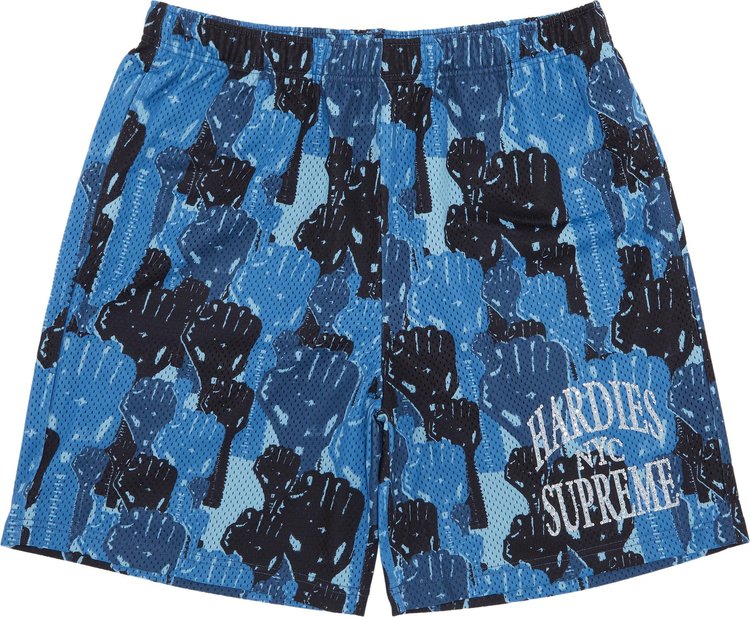 Supreme x Hardies Camo Basketball Short 'Blue'