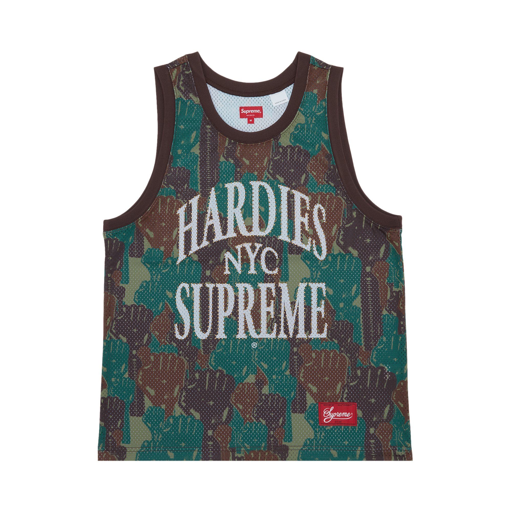 Supreme x Hardies Camo Basketball Jersey 'Green'