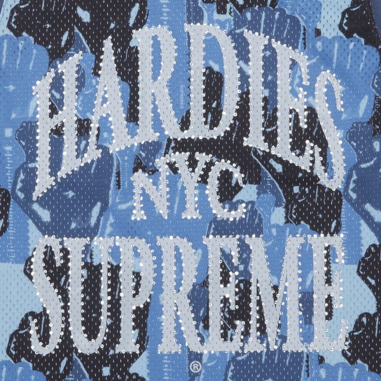 Supreme x Hardies Camo Basketball Jersey Blue