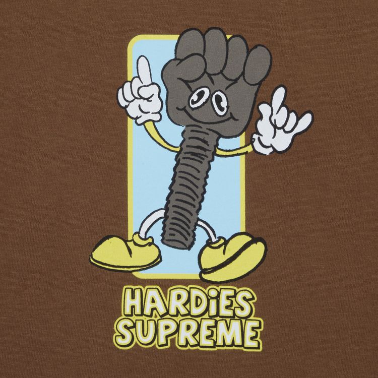 Supreme x Hardies Bolt Tee Brown