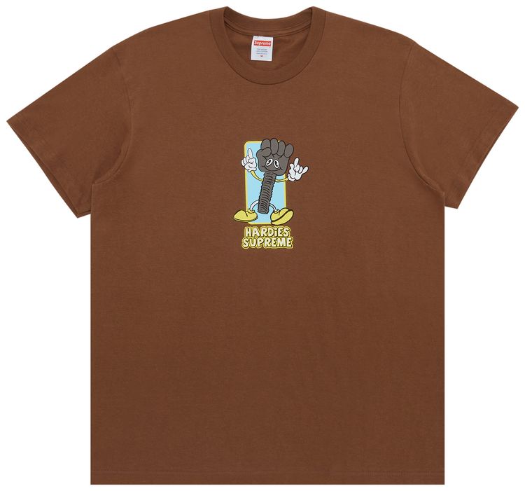 Supreme x Hardies Bolt Tee Brown