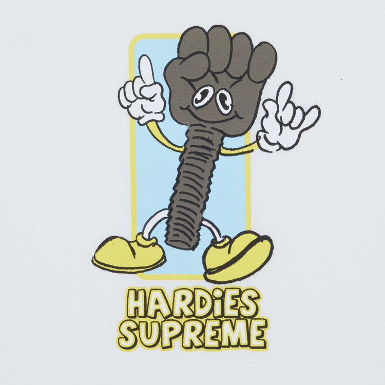 Supreme x Hardies Bolt Tee White