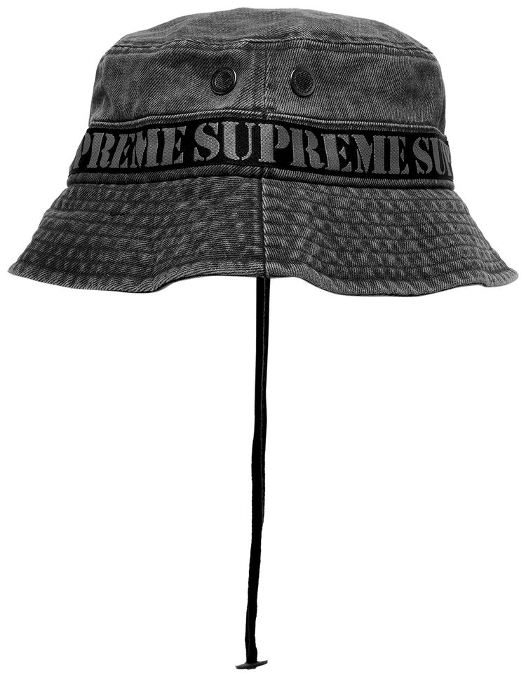 Supreme Stencil Webbing Boonie Black