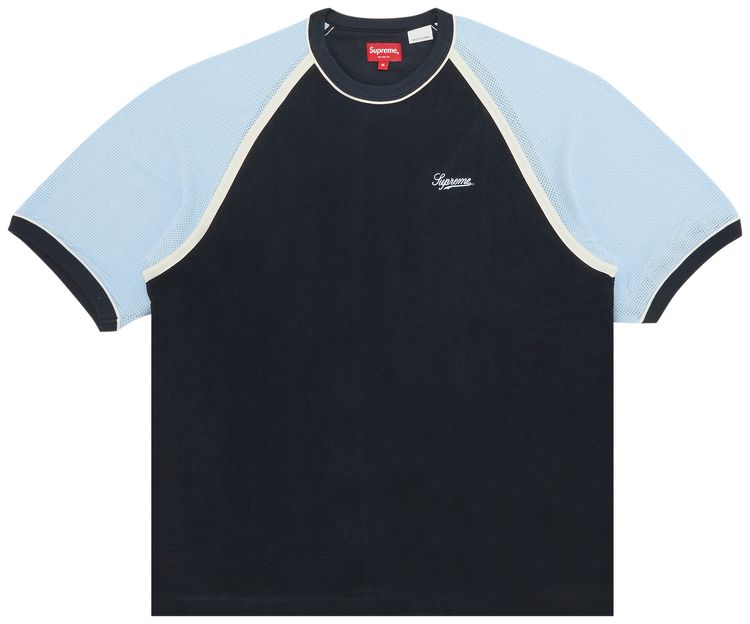 Supreme Terry Raglan Short Sleeve Top Navy