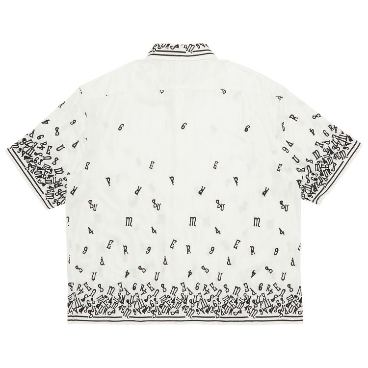 Supreme Nouveau Embroidered Short Sleeve Shirt White