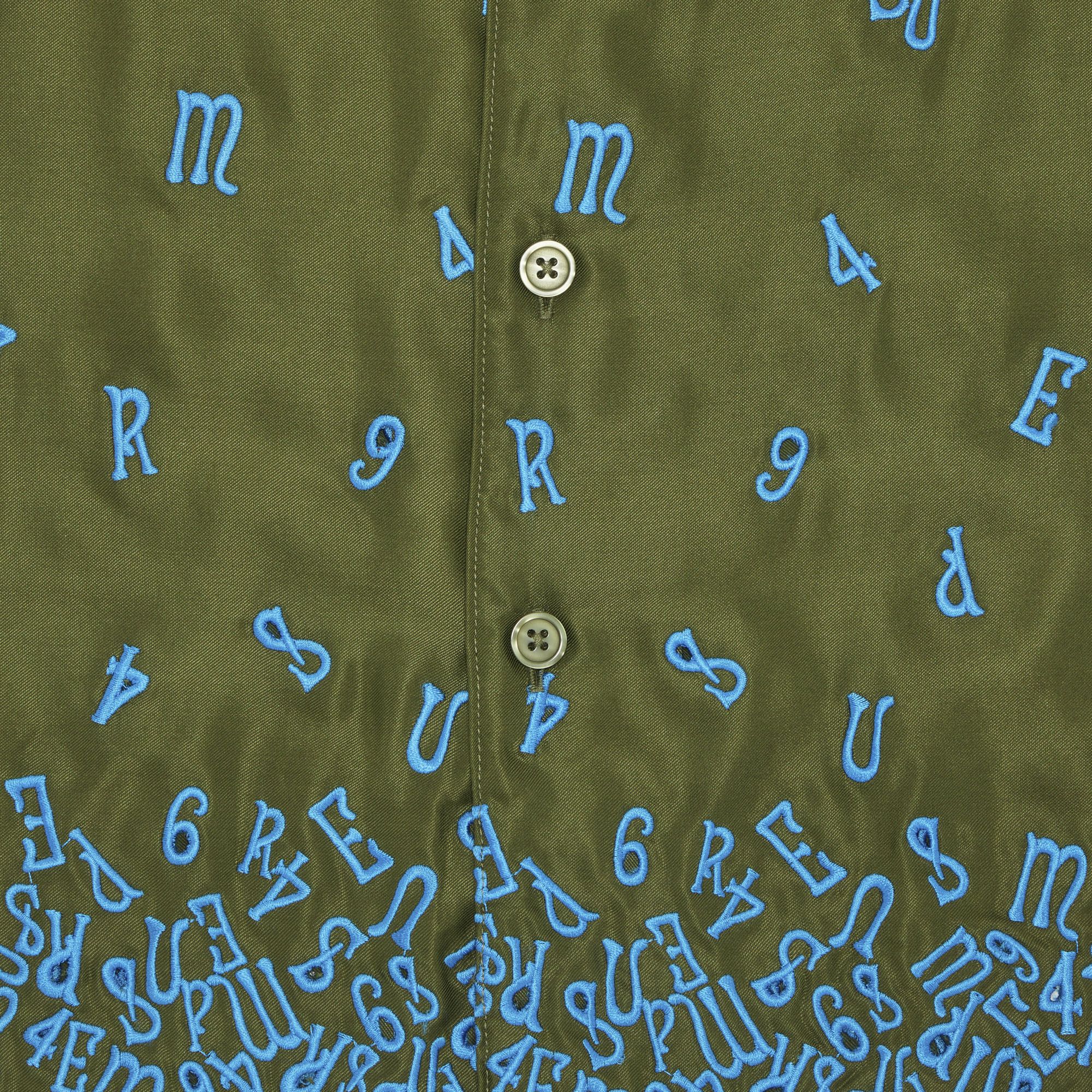 Buy Supreme Nouveau Embroidered Short-Sleeve Shirt 'Olive