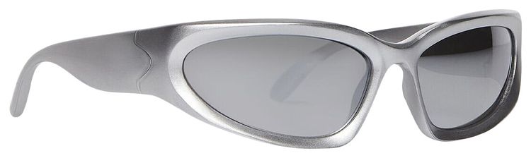 Balenciaga Swift Oval Sunglasses Silver