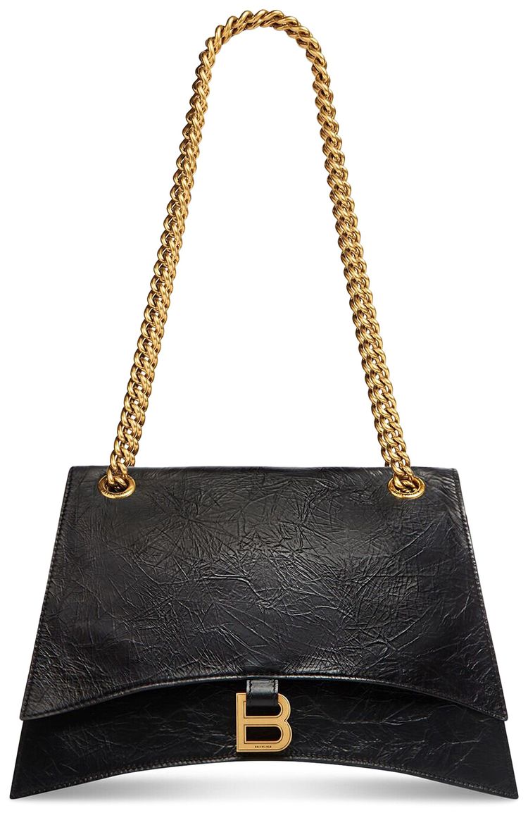 Balenciaga Medium Crush Chain Bag Black