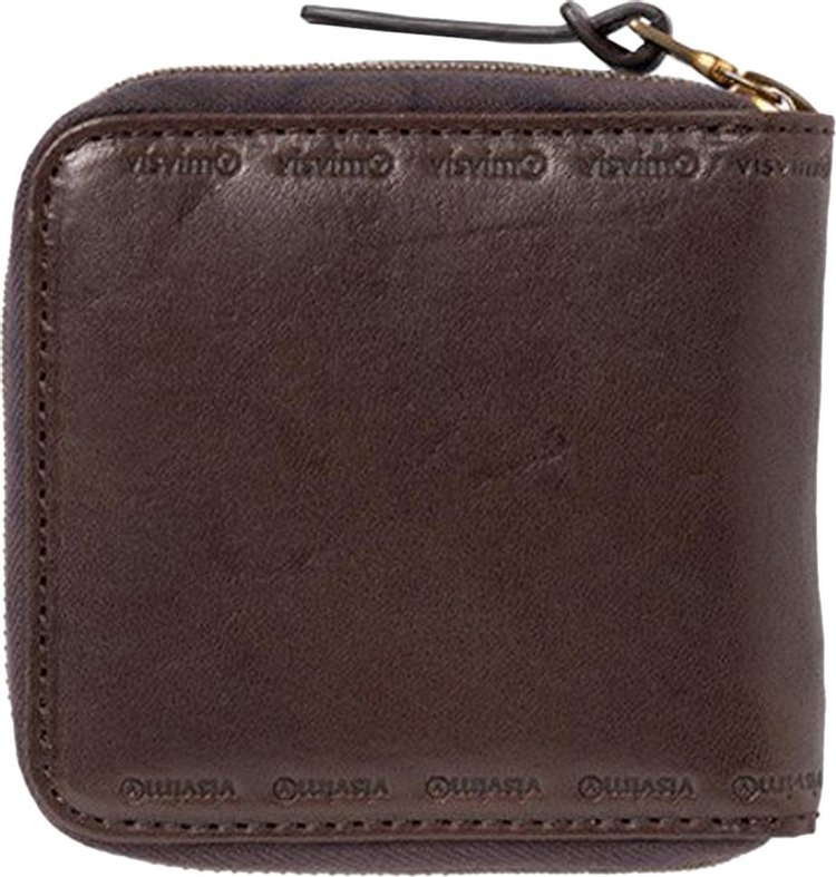 Visvim Leather Bi Fold Wallet Dark Brown