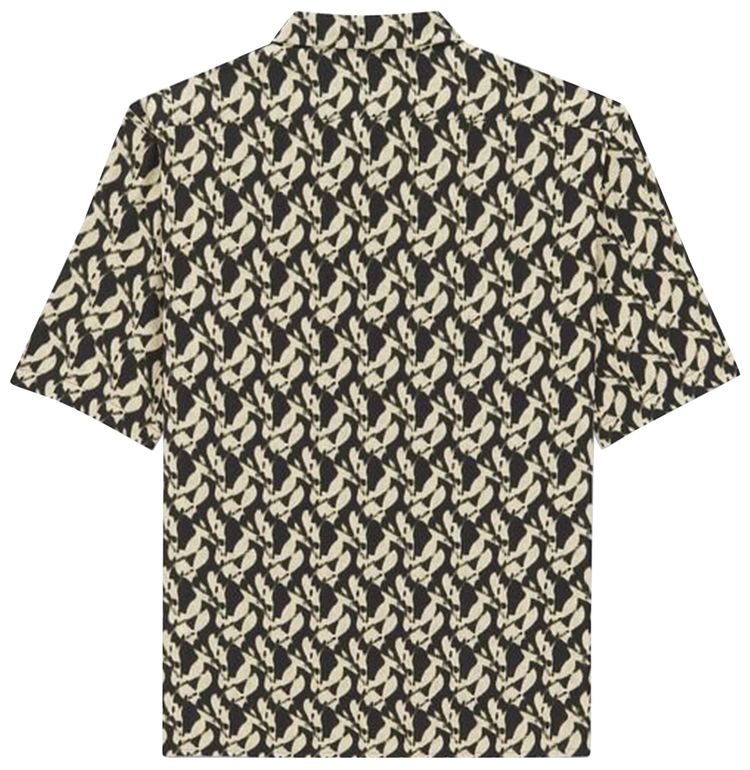 Saint Laurent Printed Voile Shirt NoirSable