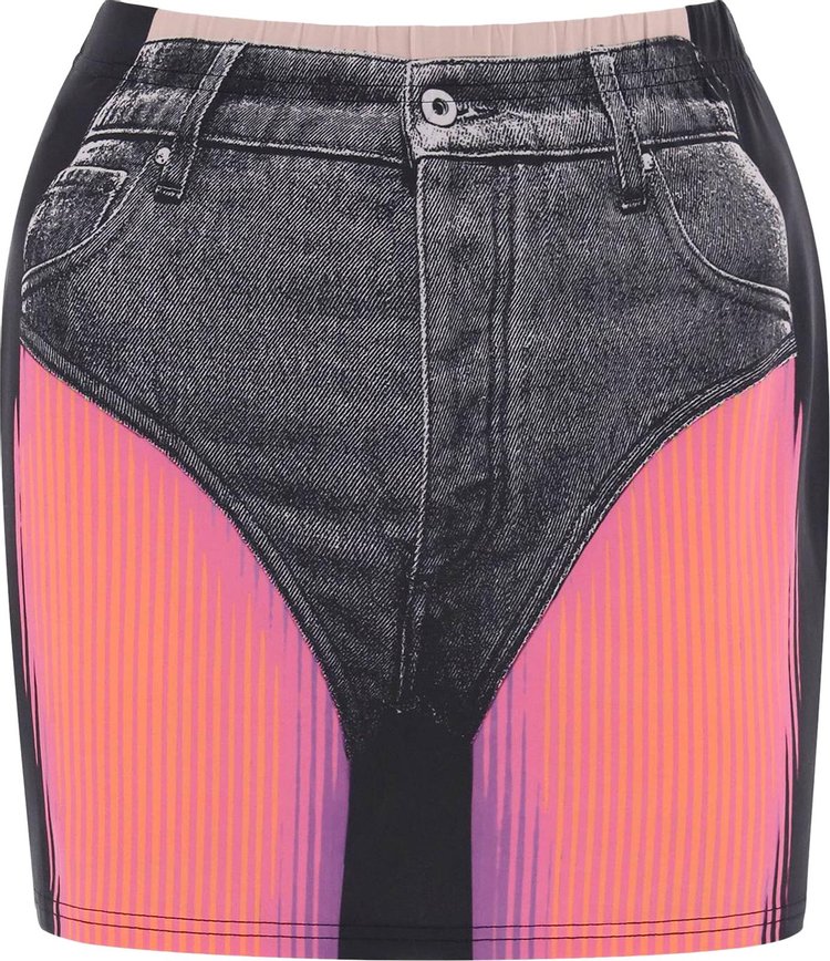 Y/Project Trompe L'Oeil Janty Mini Skirt 'Black/Pink'