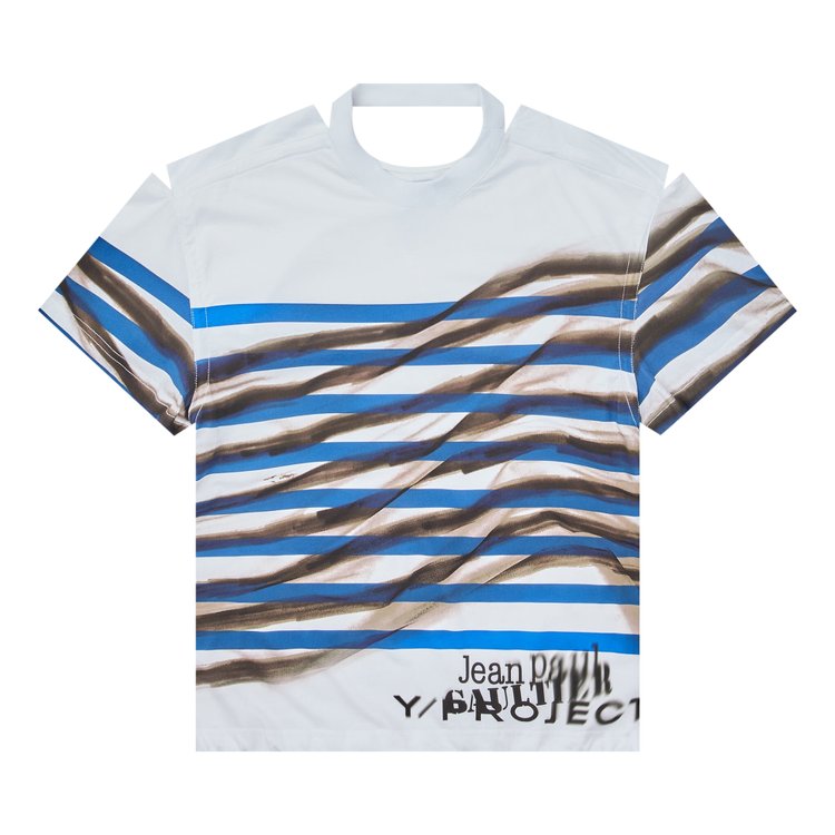 Y/Project Mariniere Convertible T-Shirt 'White/Blue'