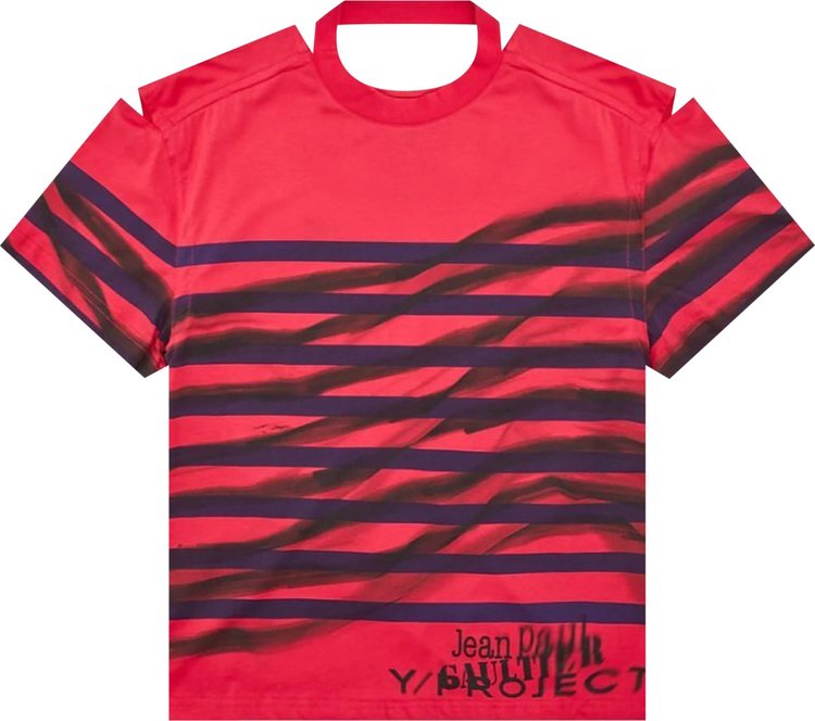 Y/Project x Jean Paul Gaultier Mariniere Convertible T-Shirt 'Pink/Blue'