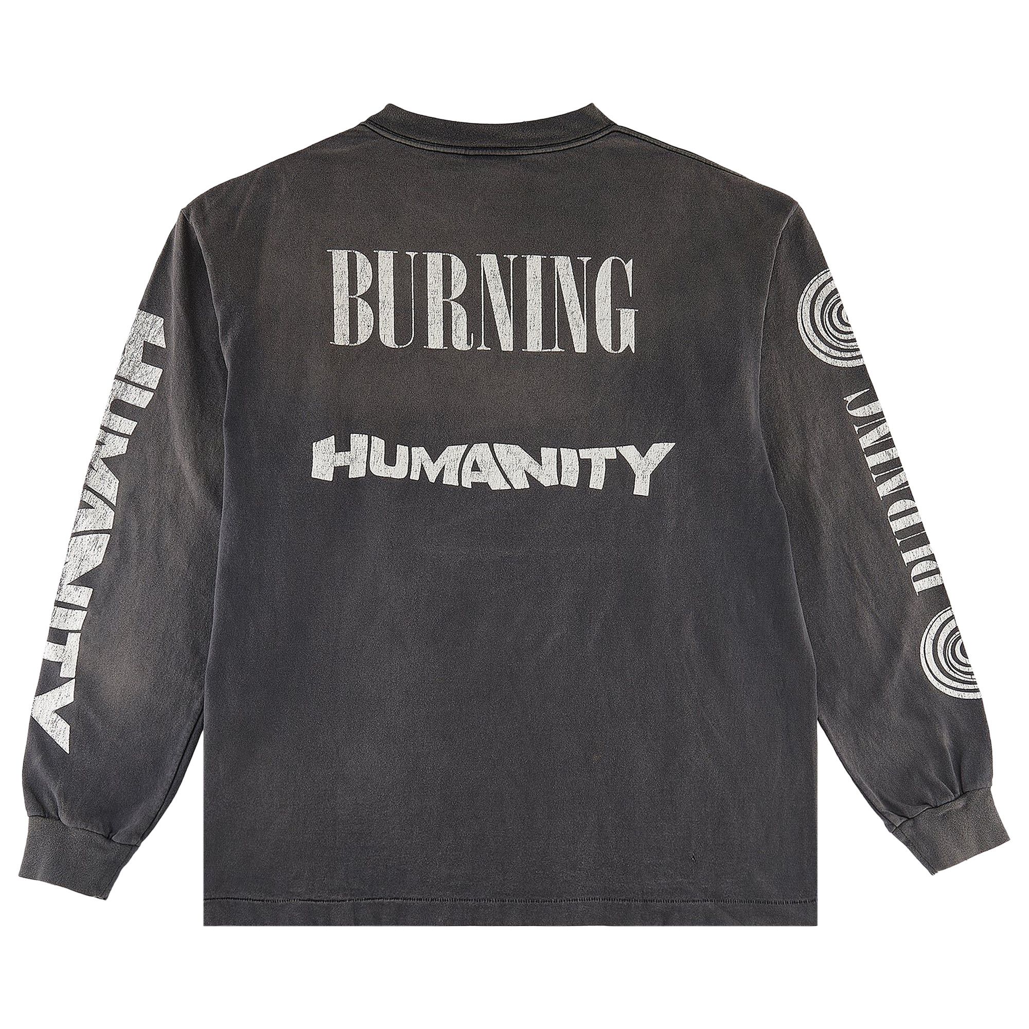 Buy SAINT Mxxxxxx Burning Long-Sleeve T-Shirt 'Black' - SM S23