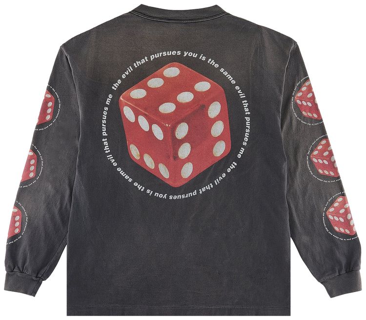 SAINT Mxxxxxx Dice Long Sleeve T Shirt Black