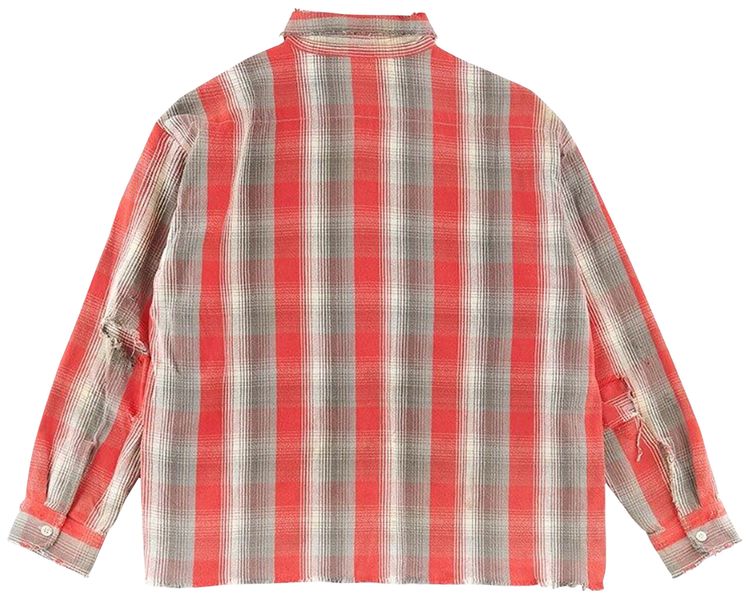 SAINT Mxxxxxx x Shermer Academy Frannel Check Shirt Red