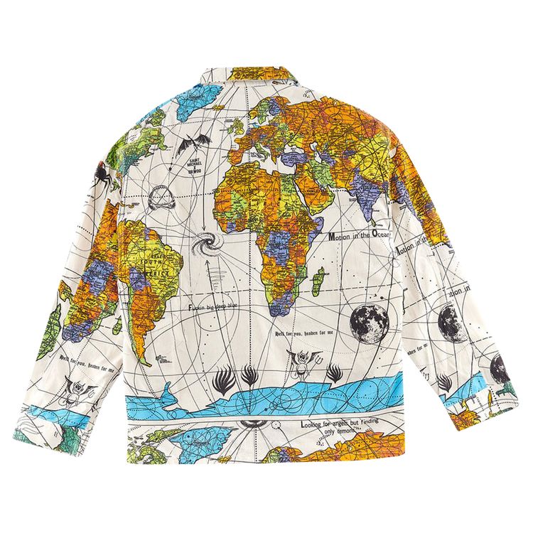 SAINT Mxxxxxx x Dr Woo Pajama World Map Shirt White