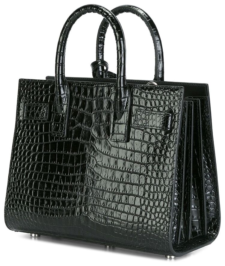 Saint Laurent Sac De Jour Nano Embossed Tote Bag Nero