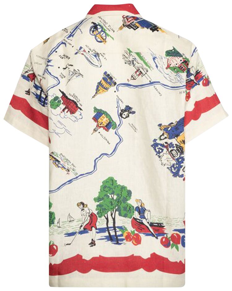 Bode Garden State Short Sleeve Shirt RedMulticolor