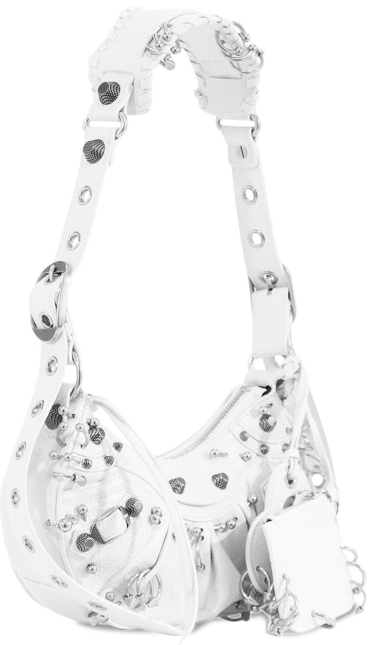 Balenciaga XS Le Cagole Shoulder Bag Optic White