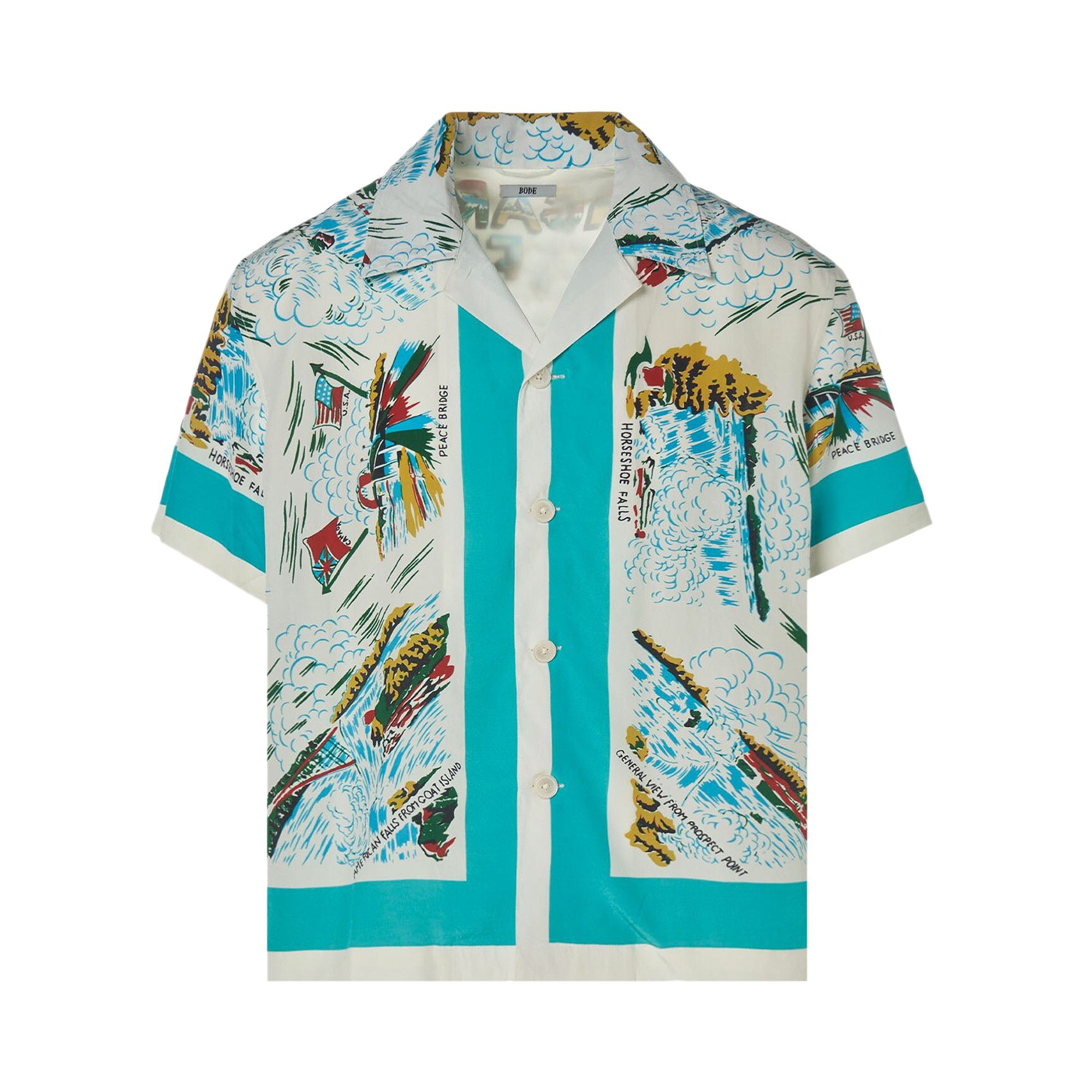 売れ筋ランキングも掲載中！ Buy Bode 'White Shirt Short-Sleeve Souvenir Niagara トップス