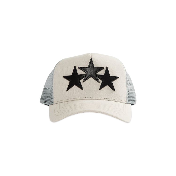 Amiri 3 Star Trucker Hat Alabaster