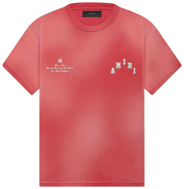 Amiri Vintage Collegiate Tee Red