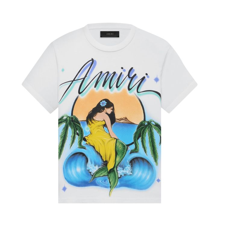 Amiri Oversized Mermaid Tee White