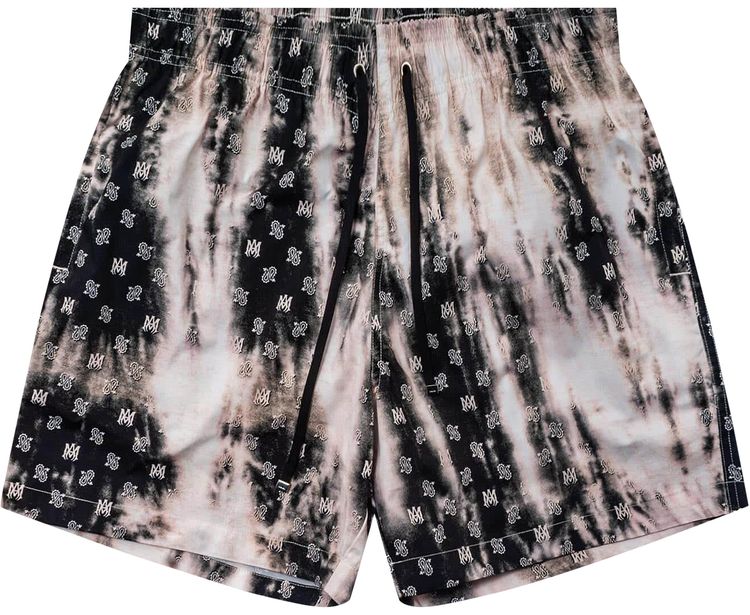 Amiri Bleached MA Paisley Swim Trunk Black