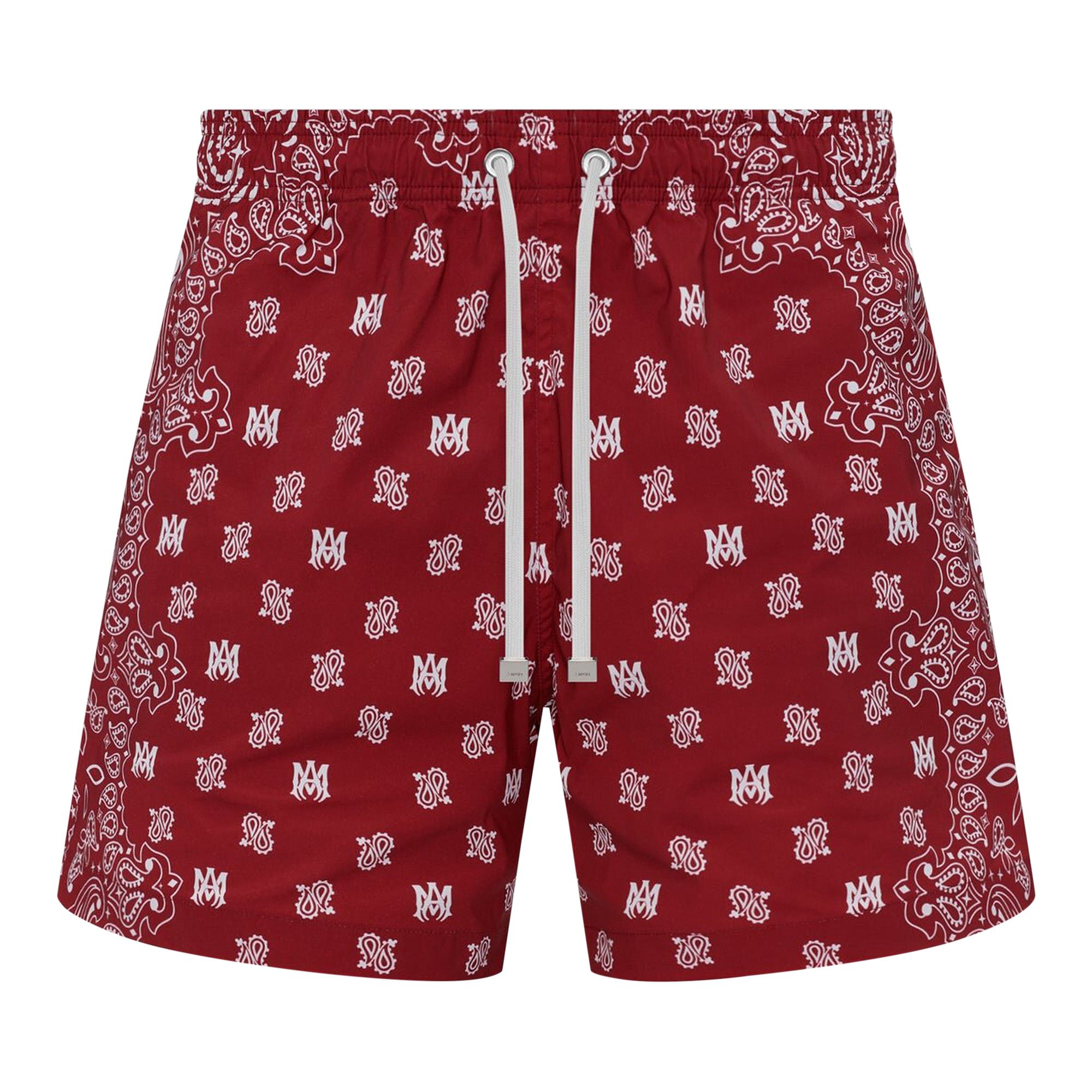 Red bandana discount swim trunks