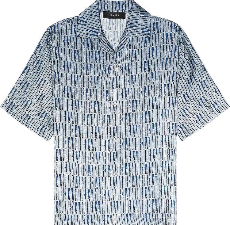 Buy Amiri Gradient Bowling Shirt 'Blue' - PF23MSS036 420 BLUE | GOAT