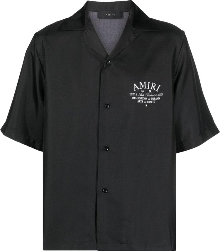 Buy Amiri Arts District Bowling Shirt 'Black' - PF23MSS030 001 BLAC ...