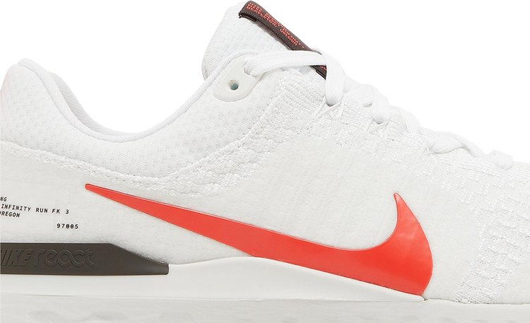 React Infinity Run Flyknit 3 White Light Crimson